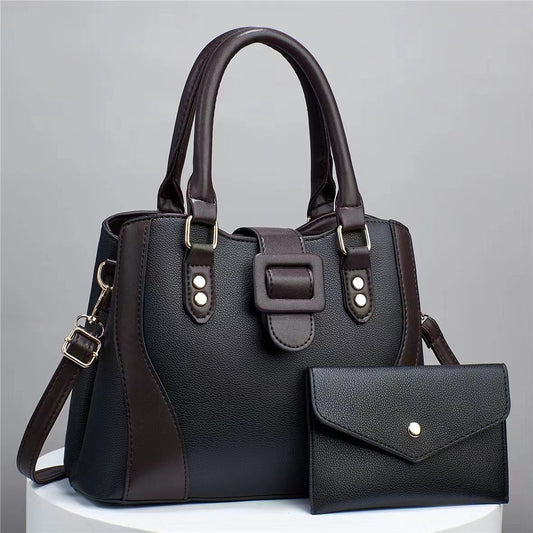 2024 Autumn New Women's Bag, Color-Block Handbag, Large Capacity Trendy Fashion Single Shoulder Crossbody Bag for Women
