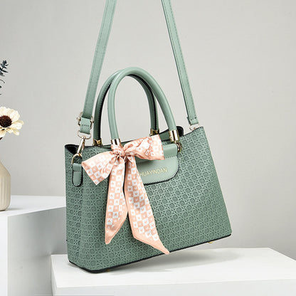 Women's Handheld Small Square Bag New Fashionable Woven Pattern Single Shoulder Crossbody Bag